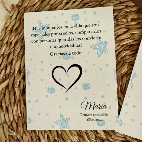 Tarjeta de agradecimiento