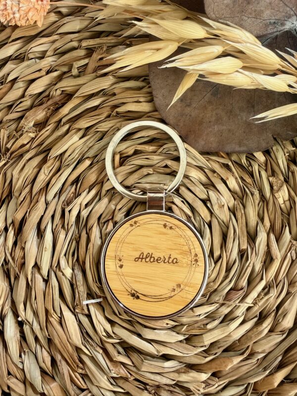 Llavero "bambú y metal"