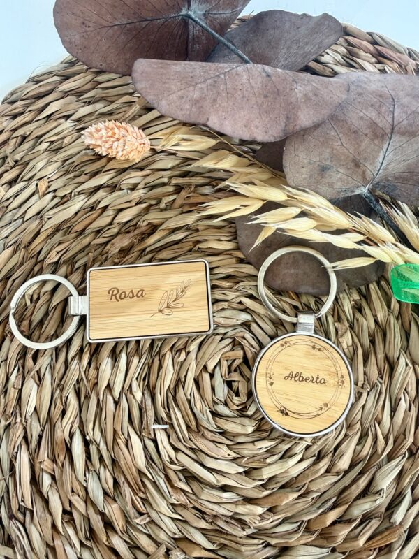 Llavero "bambú y metal"